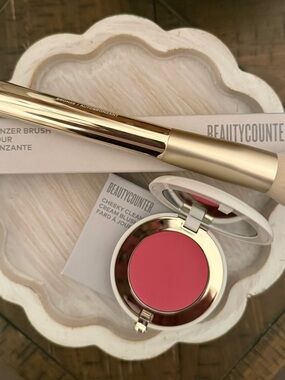 BeautyCounter Rosebud Blush + Bronzer Brush Bundle NIB | Clean Beauty Duo